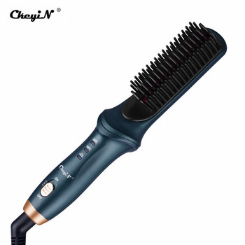 CkeyiN 220V йонно бързо нагряване Многофункционална четка за коса Четка за маша за коса 25 мм Гребен за коса Преса за коса Маша
