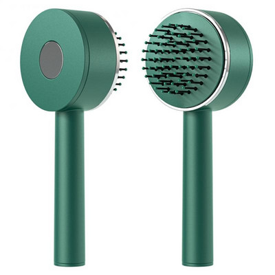 Oro pagalvės masažinės galvos odos šukos Profesionalios šukos, viena mygtukas savaime išsivalantis antistatinis plaukų šepetys, minkštas švelnus šukuotas plaukų priežiūros įrankis