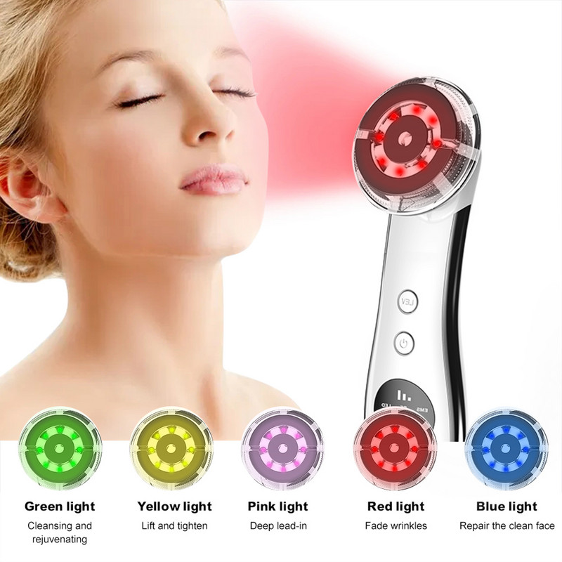 Arcmasszírozó Bőrfiatalítás Rádiós mezoterápia LED Arc lifting Beauty Vibrációs ránctalanítás Rádiófrekvenciás bőrápolás