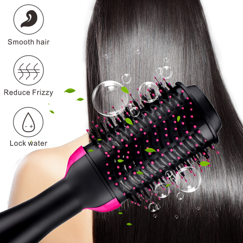 One Step Hajszárító Hot Comb Hajszárító Kefe Hajfúvóhoz Melegítő Hajkefe Styler Hajvasaló és Hajcsavaró 3 az 1-ben