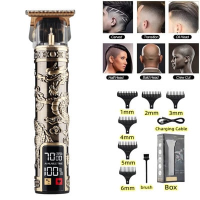 T9 USB Електрическа бръснарска акумулаторна нова бръснарска мъжка бръснач Машинка за подстригване Професионална Mega Zero Finishing машина Керамична самобръсначка