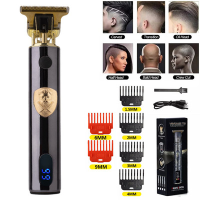 T9 USB Електрическа бръснарска акумулаторна нова бръснарска мъжка бръснач Машинка за подстригване Професионална Mega Zero Finishing машина Керамична самобръсначка
