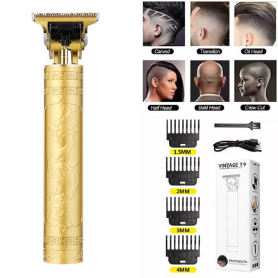 T9 USB Електрическа бръснарска акумулаторна нова бръснарска мъжка бръснач Машинка за подстригване Професионална Mega Zero Finishing машина Керамична самобръсначка