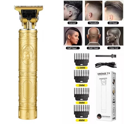 T9 USB Електрическа бръснарска акумулаторна нова бръснарска мъжка бръснач Машинка за подстригване Професионална Mega Zero Finishing машина Керамична самобръсначка
