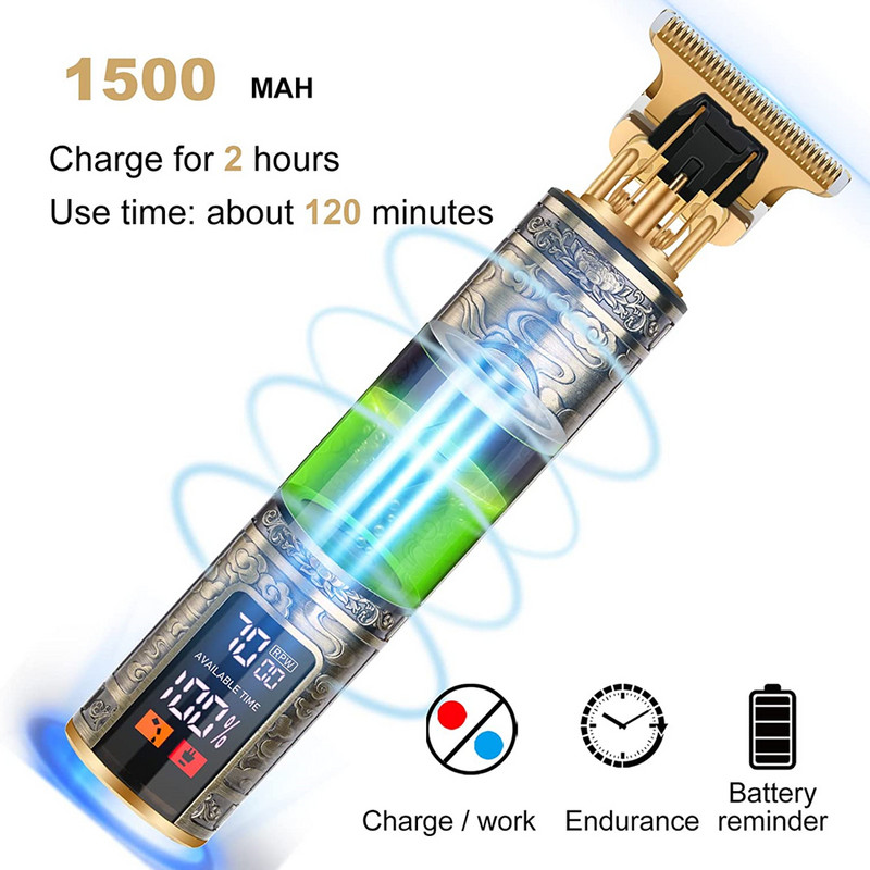 T9 USB Електрическа бръснарска акумулаторна нова бръснарска мъжка бръснач Машинка за подстригване Професионална Mega Zero Finishing машина Керамична самобръсначка