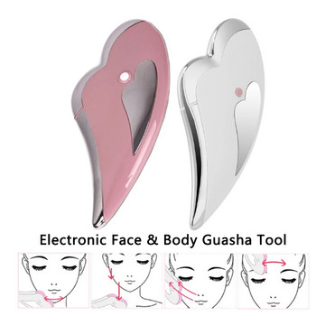 Electric Guasha Face Massager Microcurrent Face Lift Slimmer Double Chin Remover Gua Sha Skincare Face Massage Lifting