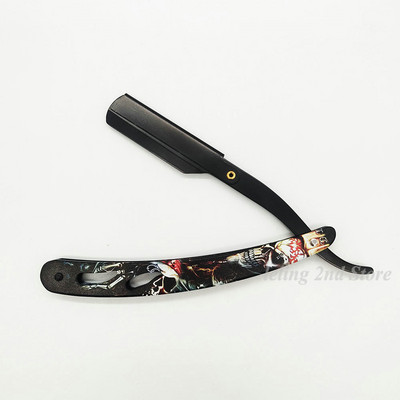 1 бр. Цветна професионална ръчна самобръсначка Straight Edge Неръждаема стомана Sharp Barber Razor Сгъваема ножица за бръснене на брада