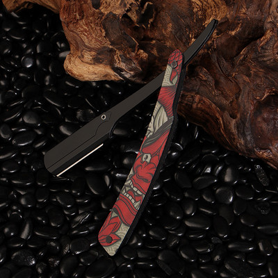 1 бр. Цветна професионална ръчна самобръсначка Straight Edge Неръждаема стомана Sharp Barber Razor Сгъваема ножица за бръснене на брада