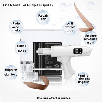 Безжичен мезотерапевтичен пистолет за красота Microneedling Воден инжектор Писалка за терапия със стволови клетки Подмладяване на кожата Микрокристален инжектор НОВО