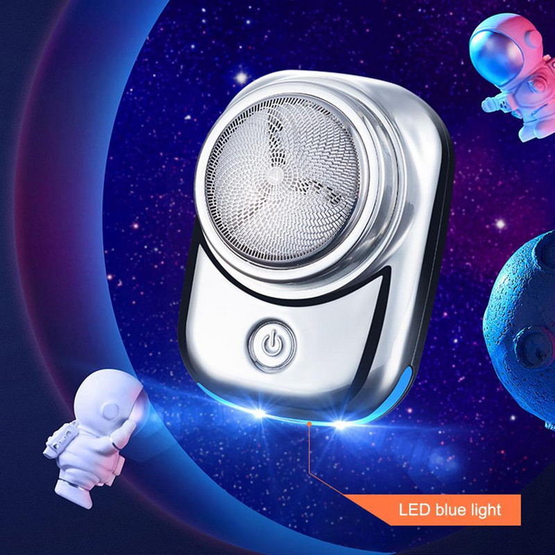 Mini elektrinis skustuvas su 6 peiliais vyriškas skutimosi mašina USB įkraunama barzdos kirpimo mašinėlė Kelioninis skutimosi elektrinis skustuvas vyrams A0H2