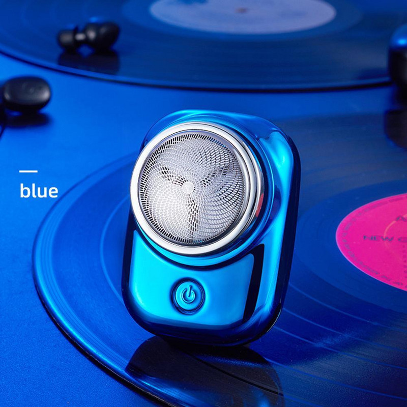 Mini elektrinis skustuvas su 6 peiliais vyriškas skutimosi mašina USB įkraunama barzdos kirpimo mašinėlė Kelioninis skutimosi elektrinis skustuvas vyrams A0H2