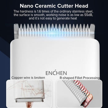 ENCHEN Boost Electric Hair Clipper Επαγγελματική ασύρματη γρήγορη φόρτιση κεραμικό μηχάνημα κούρεμα κουρευτική μηχανή για άνδρες Παιδιά