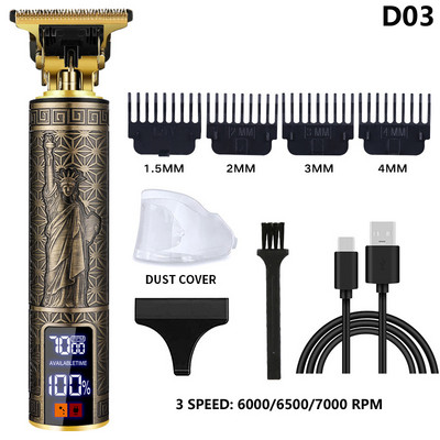 Ηλεκτρική κουρευτική μηχανή USB Επαναφορτιζόμενη ανδρική ξυριστική μηχανή κοπής Barber Professional Hair Clipper