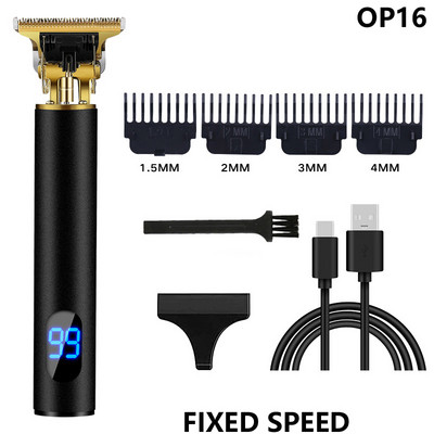Ηλεκτρική κουρευτική μηχανή USB Επαναφορτιζόμενη ανδρική ξυριστική μηχανή κοπής Barber Professional Hair Clipper
