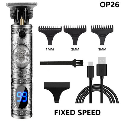 Ηλεκτρική κουρευτική μηχανή USB Επαναφορτιζόμενη ανδρική ξυριστική μηχανή κοπής Barber Professional Hair Clipper