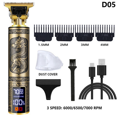 Ηλεκτρική κουρευτική μηχανή USB Επαναφορτιζόμενη ανδρική ξυριστική μηχανή κοπής Barber Professional Hair Clipper