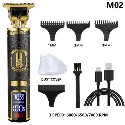 Ηλεκτρική κουρευτική μηχανή USB Επαναφορτιζόμενη ανδρική ξυριστική μηχανή κοπής Barber Professional Hair Clipper