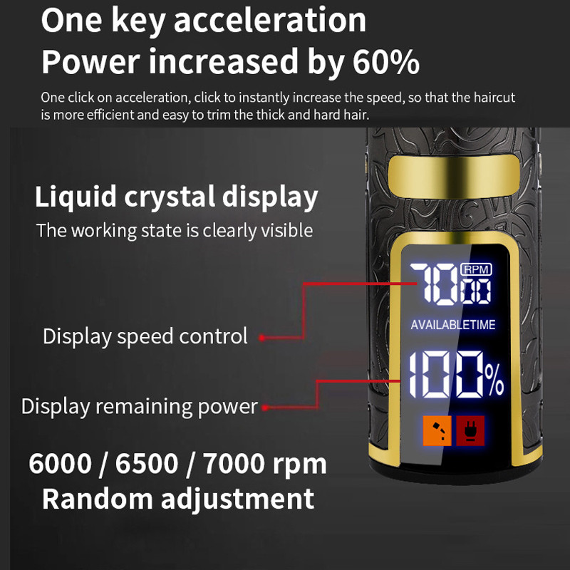 Ηλεκτρική κουρευτική μηχανή USB Επαναφορτιζόμενη ανδρική ξυριστική μηχανή κοπής Barber Professional Hair Clipper
