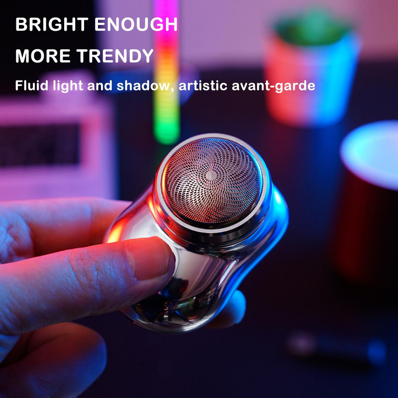 Elektrinis mini skustuvas IPX7 vandeniui atsparus šlapiam sausam dvigubo naudojimo tipo c greito įkrovimo kišeninis skustuvas barzdos žirklės skutimosi mašina