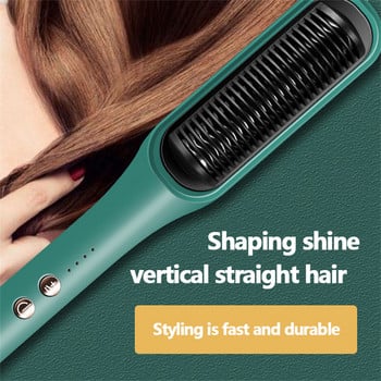 Νέο ψαλιδάκι μαλλιών Πολλαπλών ταχυτήτων ισιωτικό μαλλιών Ηλεκτρική χτένα ισιώματος Σίδερο για μπούκλες βούρτσα μαλλιών Hot Comb Αντιζευματιστικό Κεραμικό