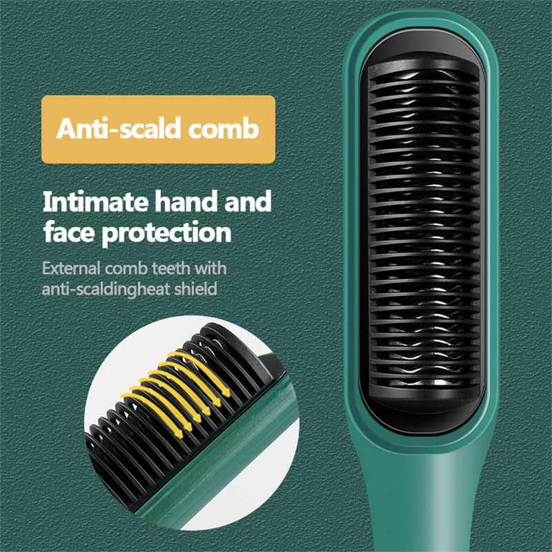 Naujas plaukų suktukas kelių greičių plaukų tiesintuvas elektrinis tiesinimo šukos garbanojimo geležies plaukų šepetys karštos šukos nuo nuplikimo keraminis