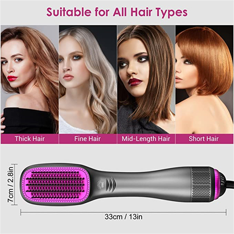 Hot Air Brush Multifunkcionális egylépcsős Eredeti Hajszárító Hajápoló Ion- Egyenesítő Hajsütővas Hot Air Style Hajkefe