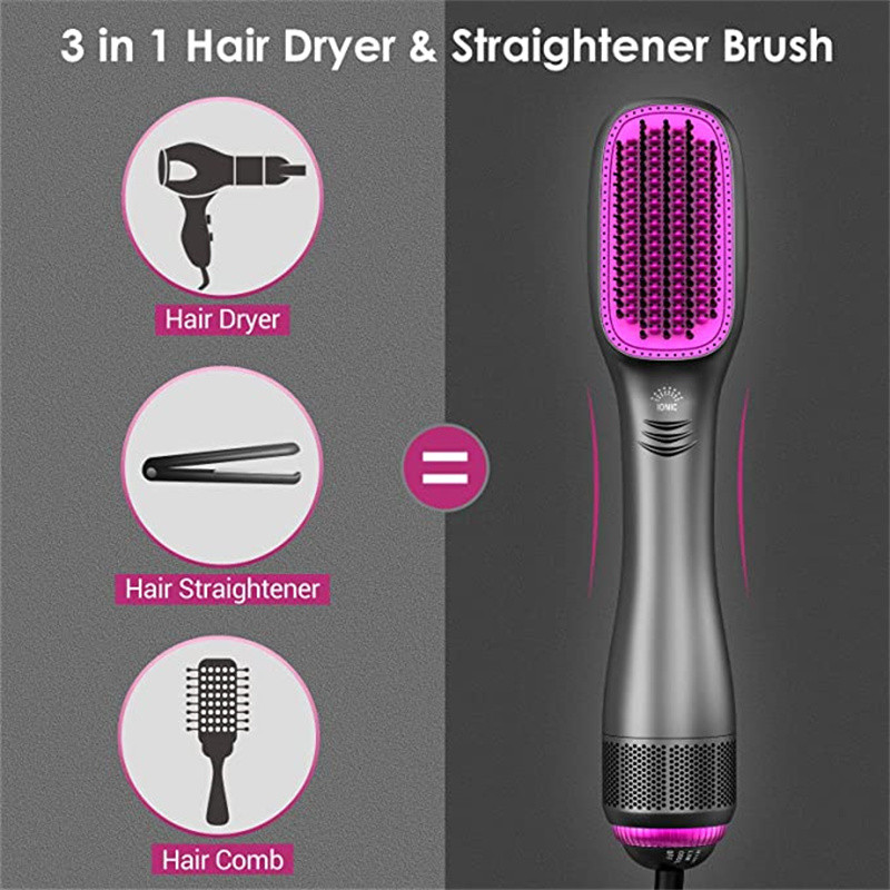 Hot Air Brush Multifunkcionális egylépcsős Eredeti Hajszárító Hajápoló Ion- Egyenesítő Hajsütővas Hot Air Style Hajkefe