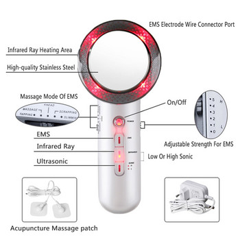 Υπέρυθρη υπερήχων EMS Body Slimming Massager Weight Loss Fat Burner Galvanic Therapy Ultrasound Cavitation Beauty Machine