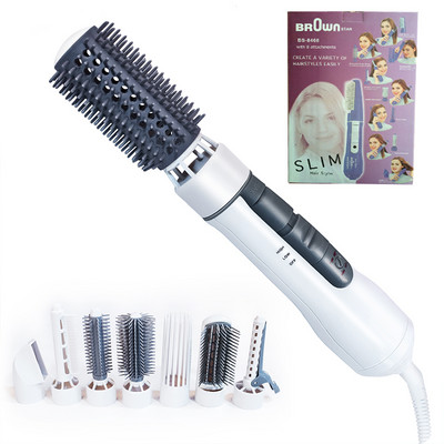 Hajszárító forró levegős kefe fésűk térfogatnövelő fúvó 8 az 1-ben meleg hideg levegős hajformázó lapátkefék Smooth Frizz Ionic 110V/220V