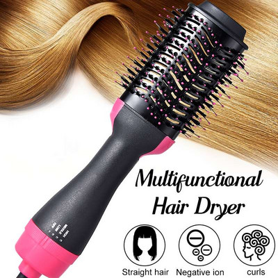 Četka s vrućim zrakom Višenamjensko sušilo za kosu Ispravljač Uvijač Češalj One Step Profesionalni salon Hair Styler i Volumizer Ion Blow