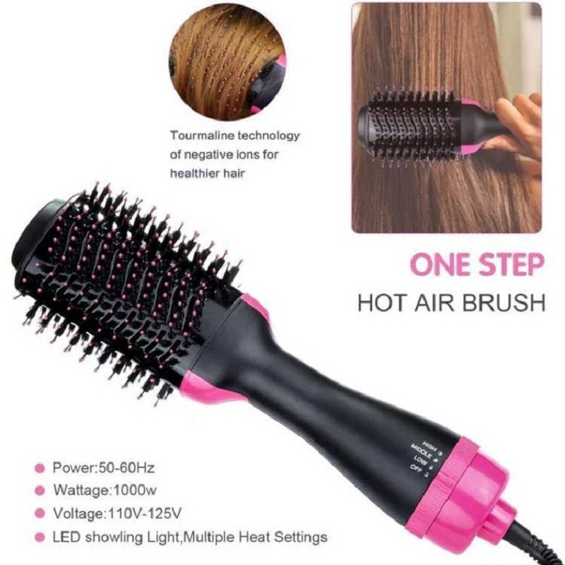 Hot Air Brush Többfunkciós Hajszárító Hajegyenesítő Hajcsavaró Fésű One Step Professzionális Szalon Hajformázó és Volumenzer Ion Blow