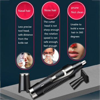 Electric Nose Hair Trimmer Ανδρικό Πολυλειτουργικό Ξύρισμα Nasal Knife Nose Hair Trimmer Επαγγελματικό ανώδυνο πρόσωπο φρυδιών