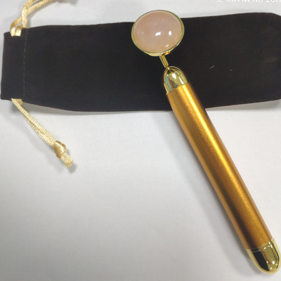 Svara zudums Sejas Sejas Massager Gold Vibrating Facial Beauty Roller Massager Stick Skin Nostiprinoši Medicīniskie sejas ādas kopšanas instrumenti