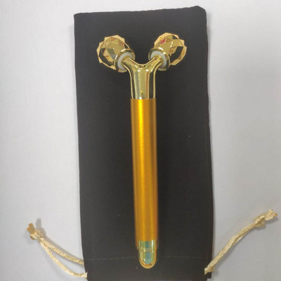 Svara zudums Sejas Sejas Massager Gold Vibrating Facial Beauty Roller Massager Stick Skin Nostiprinoši Medicīniskie sejas ādas kopšanas instrumenti