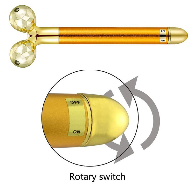 Fogyókúrás Arcmasszírozó Arany Vibráló Arc Beauty Roller Masszírozó Stick Bőrfeszesítő Orvosi arcbőrápoló eszközök