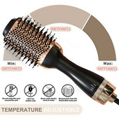 Utazási Hajszárító Kefe Styling Tool Negative Ionic Home Salon 3 az 1-ben Forró levegővel Elektromos a Kiegyenesített Göndörödés Volumerizáláshoz US Plug