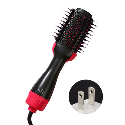 Utazási Hajszárító Kefe Styling Tool Negative Ionic Home Salon 3 az 1-ben Forró levegővel Elektromos a Kiegyenesített Göndörödés Volumerizáláshoz US Plug