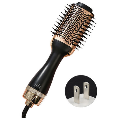 Utazási Hajszárító Kefe Styling Tool Negative Ionic Home Salon 3 az 1-ben Forró levegővel Elektromos a Kiegyenesített Göndörödés Volumerizáláshoz US Plug