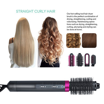 Βούρτσα πιστολάκι μαλλιών 4 σε 1 με αποσπώμενη βούρτσα χτένα μαλλιών Γυναικείο ισιωτικό μαλλιών Curly Styler Negative Ionic Electric πιστολάκι μαλλιών