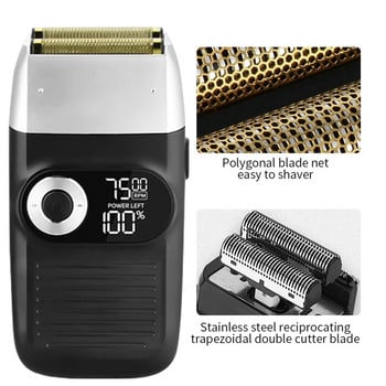 T9 Electric Hair Clipper Μηχάνημα κοπής T9 Trimmer For Men Razor LCD οθόνη κουρευτικής γενειάδας Ανδρική ξυριστική μηχανή Δώρο Φόρτιση USB