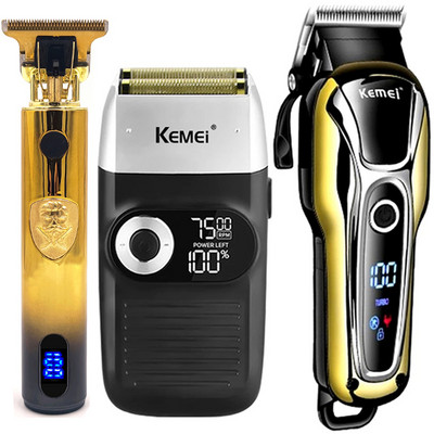 T9 elektromos hajvágó hajvágó gép T9 trimmer férfiaknak borotva LCD kijelzős szakállvágó férfi borotva ajándék USB töltés