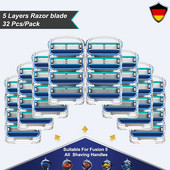 5 sluoksnių apsauginiai skutimosi peiliukai, keičiamos galvutės, tinkančios Gillettee Fusion Proglide Proshield Straight skutimosi skutimosi priedams