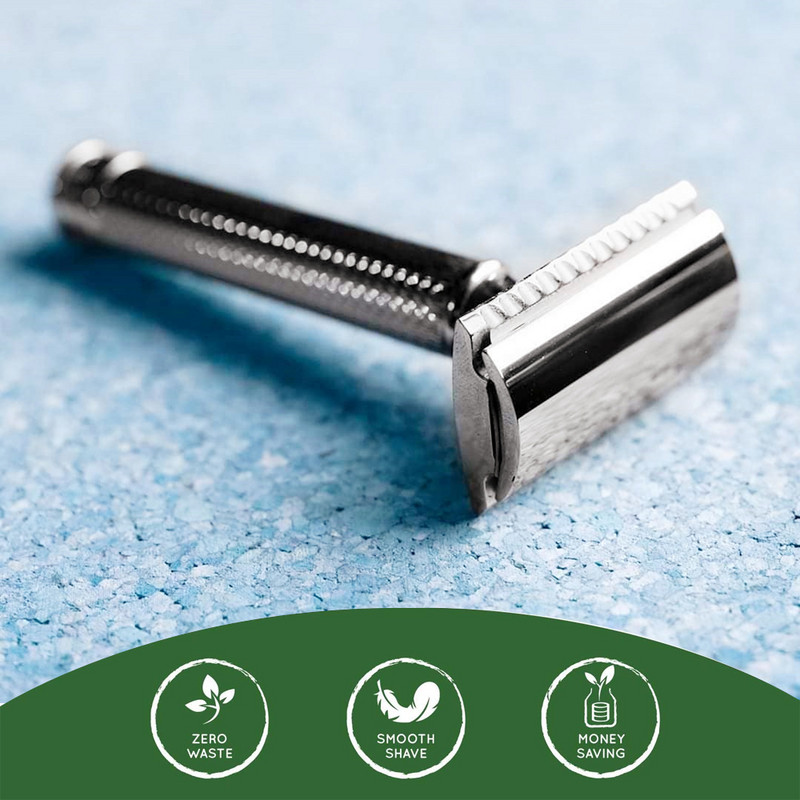 HAWARDi ohutu raseerija meestele ja naistele, metallist käsitsi raseeriv pardel 20 kahepoolse teraga, korduvkasutatava ja plastivaba ja jäätmevaba