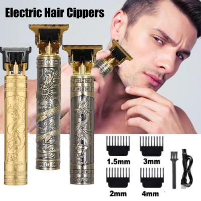 USB elektromos hajvágó gép Professzionális hajvágó Vintage T9 hajvágó borotva férfiaknak Barber Baba hajvágó