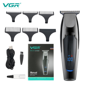 VGR Professional Cordless Hair Clipper Electric Hair Trimmer Barber Oil Head Carving Sculpture Trimmer Εργαλειομηχανή κοπής μαλλιών