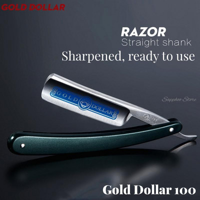 Νέο Gold Dollar 100 Classic Shaving Straight Razor Εγχειρίδιο Barber Razors Πτυσσόμενο μαχαίρι ανδρικό ξυράφι ξυρίσματος από ανοξείδωτο χάλυβα G0114