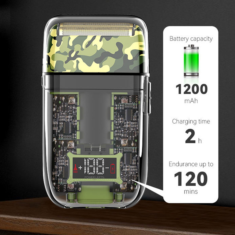 Kemei profesionalna mašinica za šišanje, podesivi trimer za muškarce, kabelski i bežični električni punjivi aparat za šišanje brade
