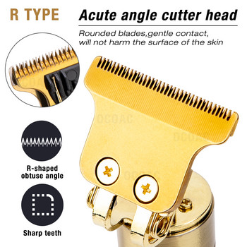 Електрическа машина за подстригване на коса за мъже Професионален комплект тримери за коса Професионална безжична USB фризьорска самобръсначка за брада 0 мм
