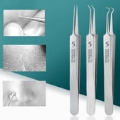 Német Ultra-fine No.5 sejt pattanások mitesszer klip 0,1 mm-es mitesszer eltávolító csipesz Black Dots pórustisztító akne tű eszköz