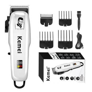 Kemei Professional Hair Clipper Επαναφορτιζόμενη κουρευτική μηχανή για άντρες Ξυριστική μηχανή κοπής Μαλλιών Αξεσουάρ κουρέων Μηχάνημα κοπής